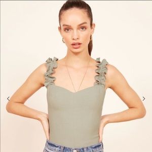REFORMATION RUFFLE TANK